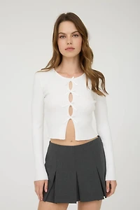 Cutout Bow Detail Top
