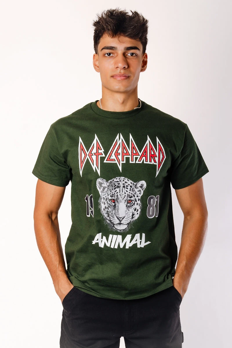 Unisex Def Leppard Animal 1987 Tee