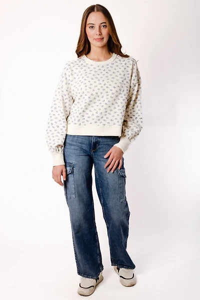 Denim Cargo Wide Leg Jeans