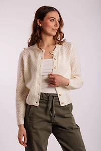 Eyelet Cardigan