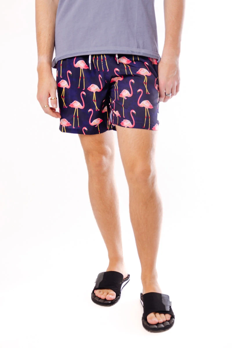 Flamingo Craze Swim Shorts