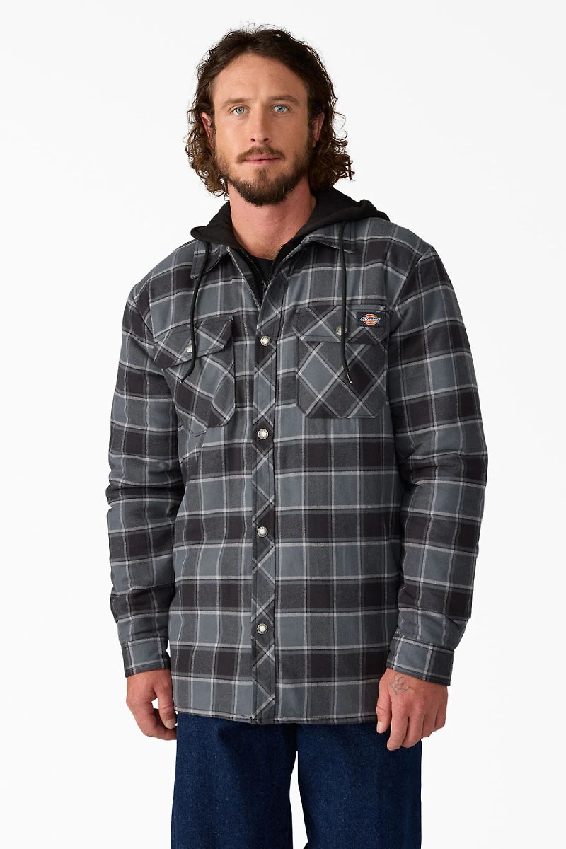 Fleece Hooded Flannel Jacket