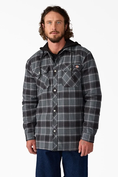 Fleece Hooded Flannel Jacket