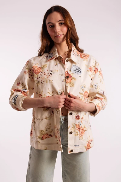 Floral Denim Jacket