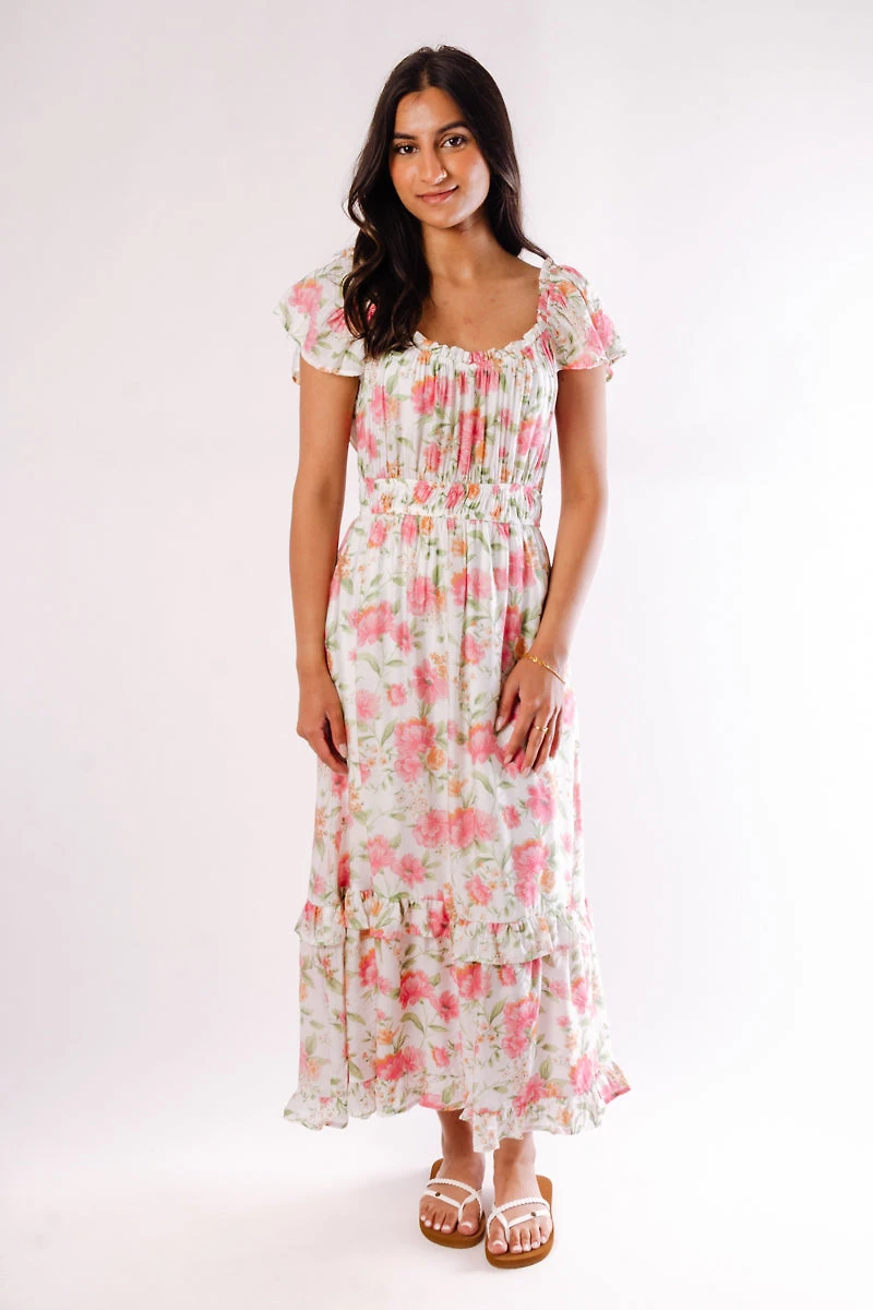 Floral Meadow Midi Dress
