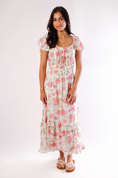 Floral Meadow Midi Dress
