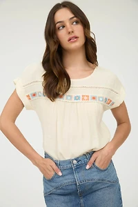 Flower Basket Crochet Lace Top