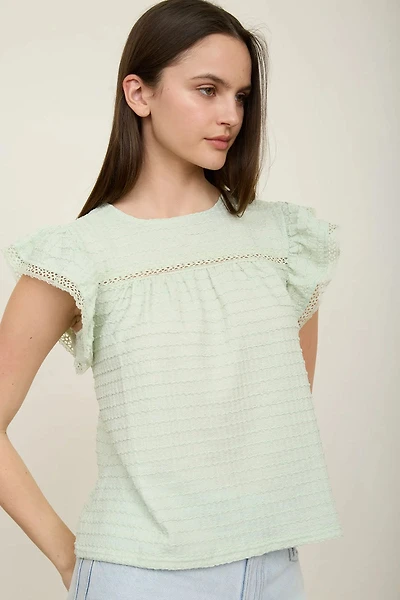 Fran Ruffle Sleeve Top