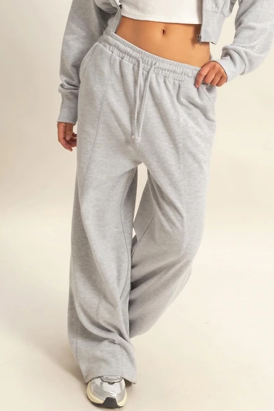 French Terry Wide Leg Sweatpants