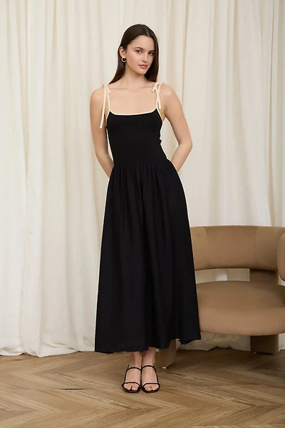 Gabriela Mix Media Midi Dress