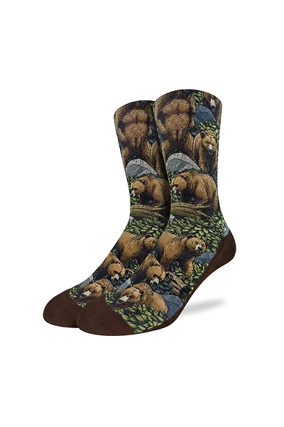 Grizzly Bears In The Forest Sock