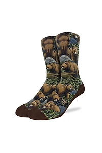 Grizzly Bears In The Forest Sock