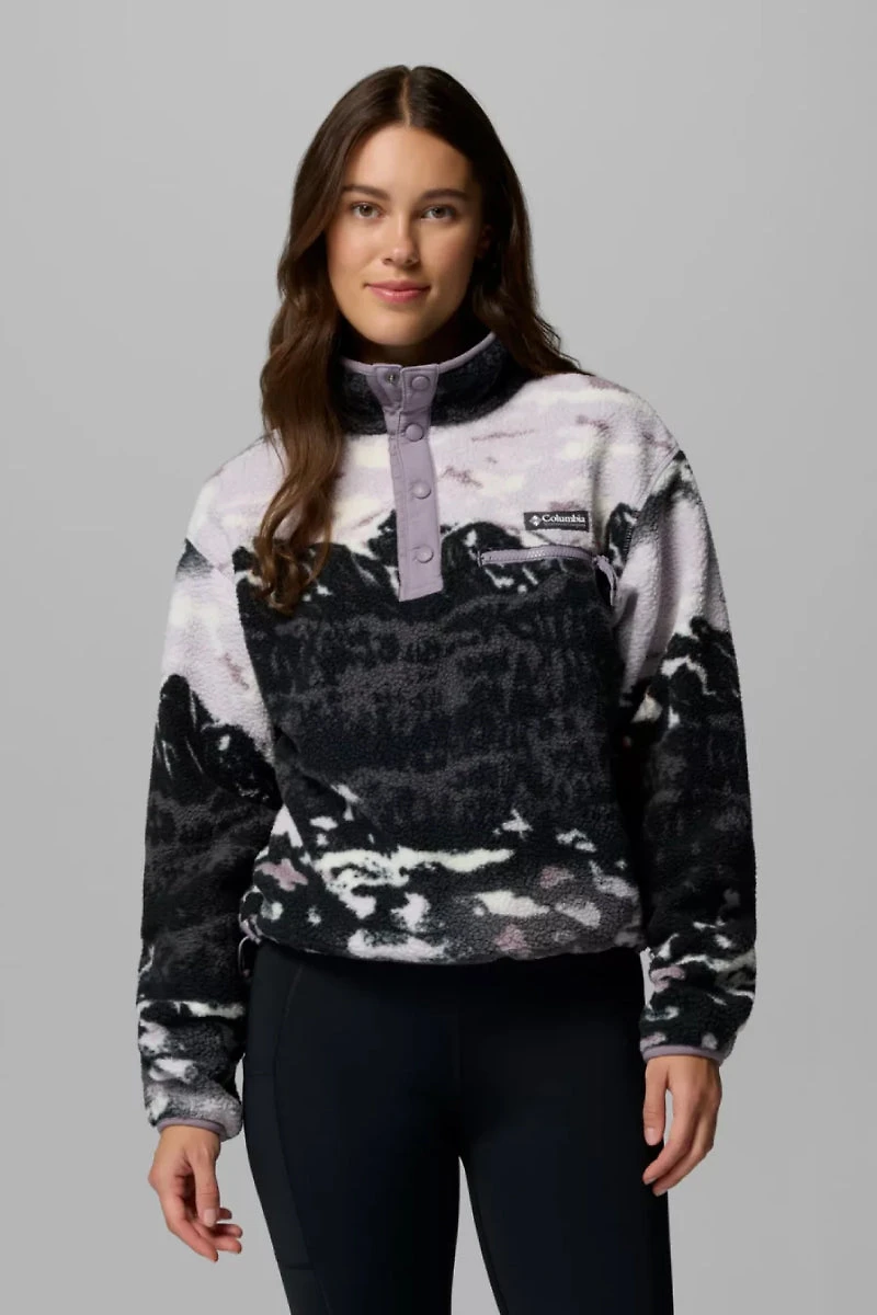 Helvetia Crop Printed Fleece