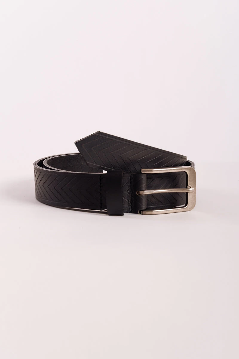 Herringbone Leather Belt
