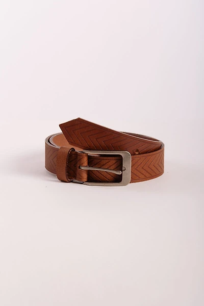 Herringbone Leather Belt