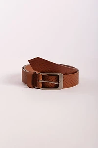 Herringbone Leather Belt
