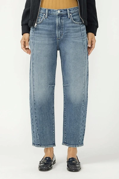 High Rise Slim Barrel Leg Jeans