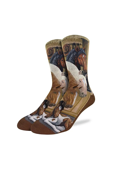 Horses In Stable Socks