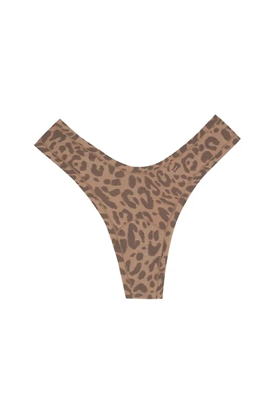 Dipped Thong - Tan Leopard