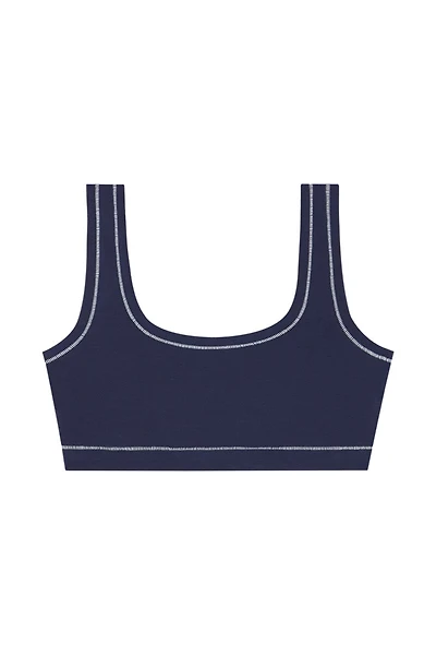 Sporty Bralette - Navy/White