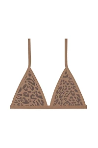 String Bra - Tan Leopard