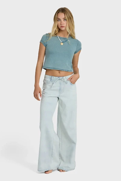 Jade Saltwashed Elastic Waist Pant