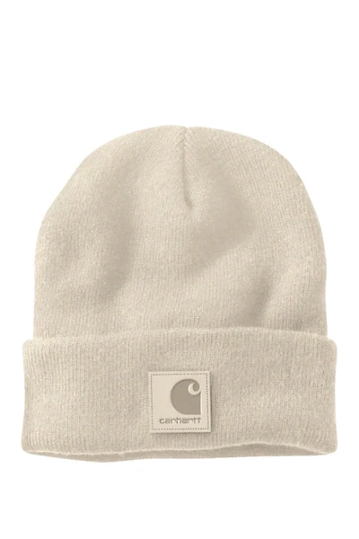 Leatherette Wach Cap Beanie - Oat Milk