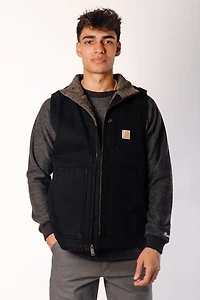 Loose Fit Sherpa-Lined Vest