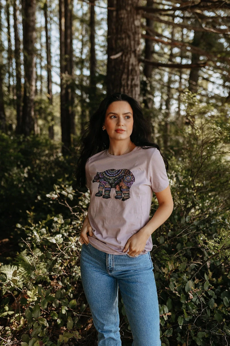 Mandala Bear Relaxed Tee