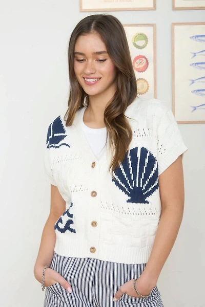 Marine Knit Cardigan