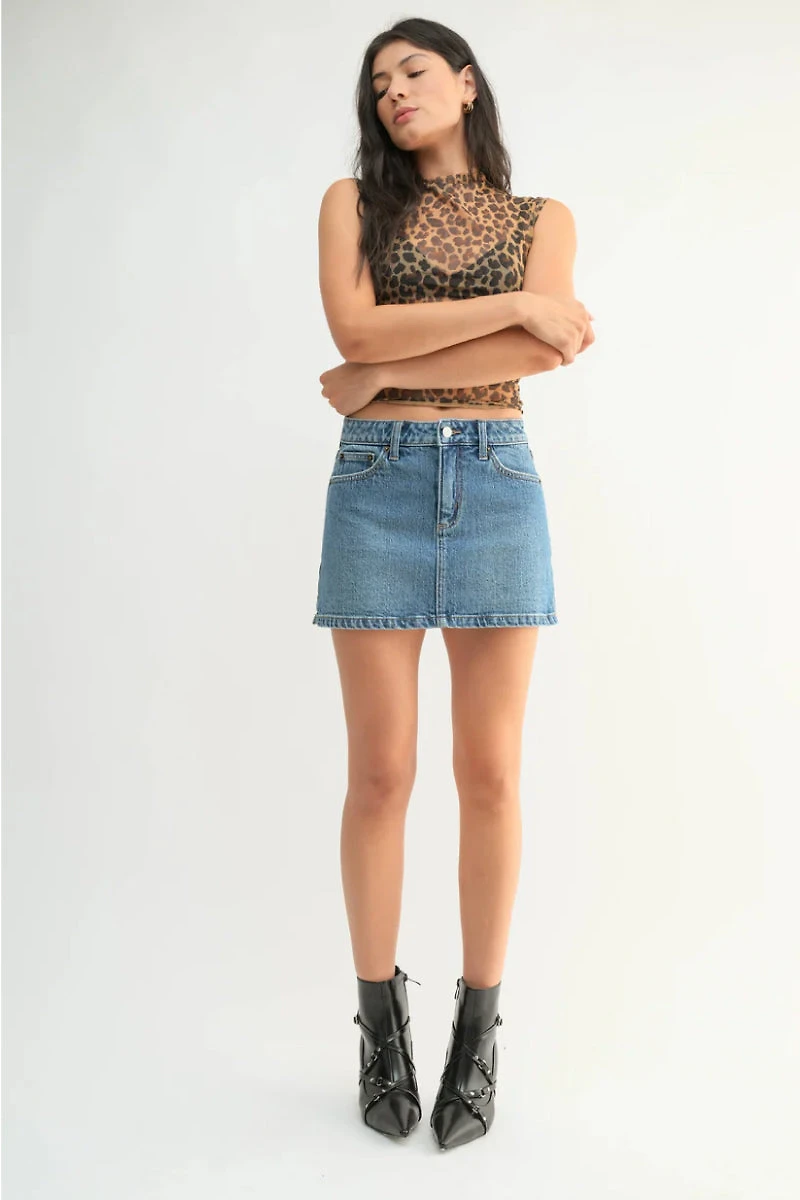 Micro Denim Skirt