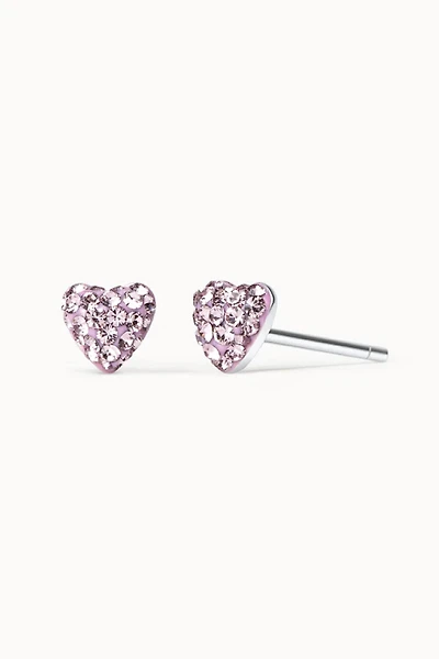 Mini Sparkle Heart Studs