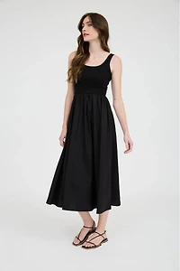 Mix Media Midi Dress