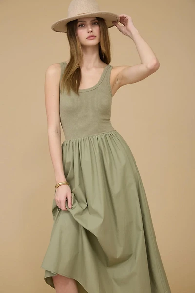 Mix Media Midi Dress