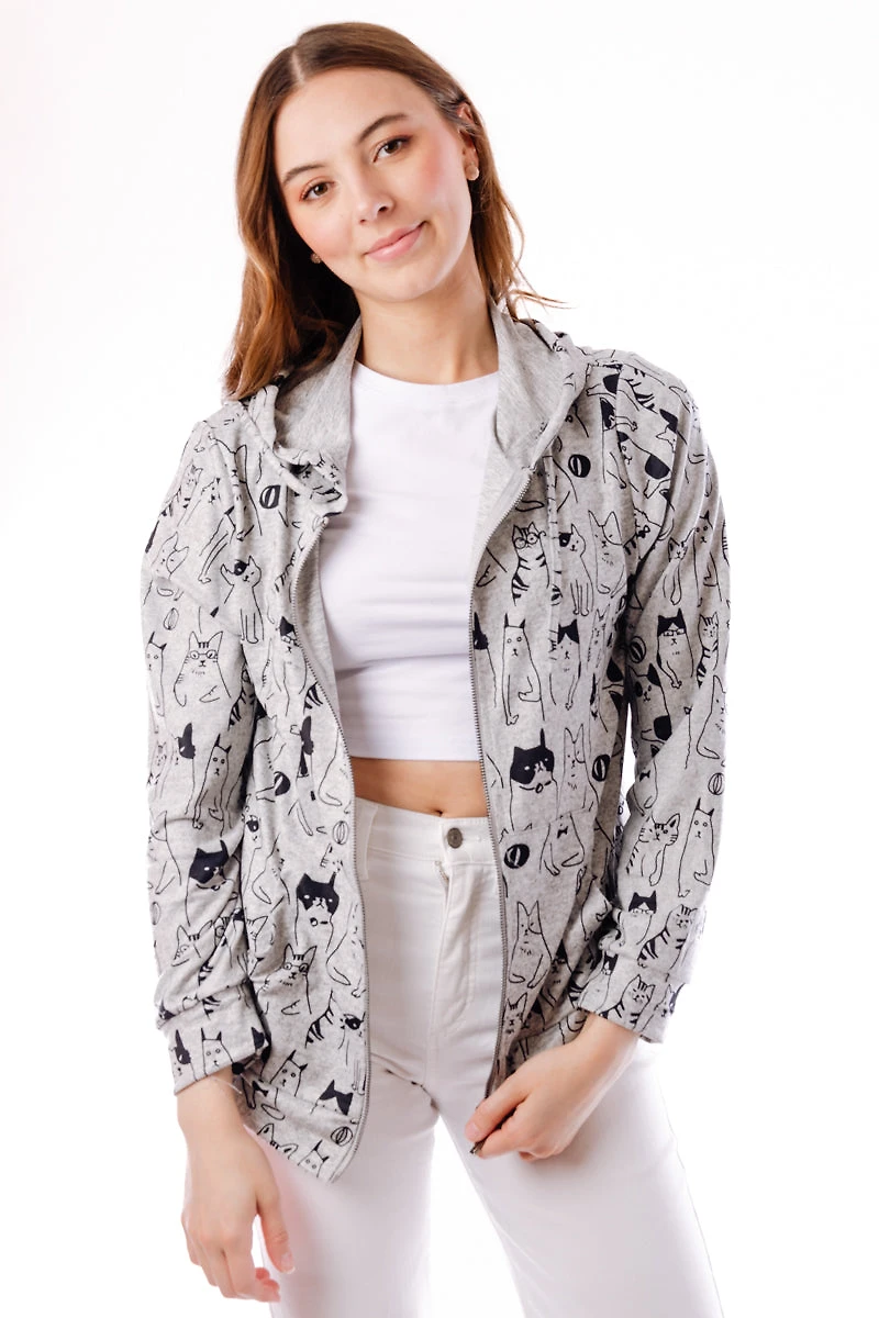 Multi Cat Zip-Up