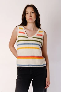 Multi Stripe Sweater Tank