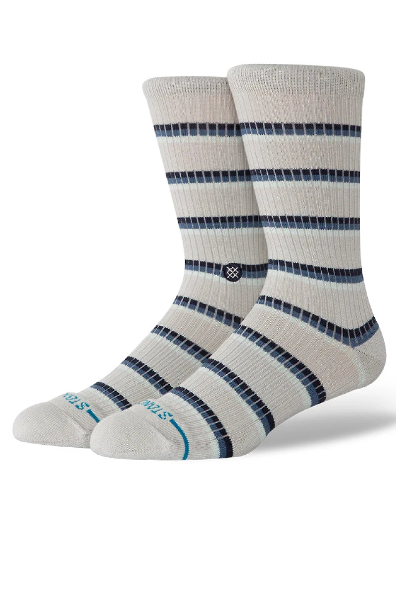 Multistripe Ribbed Crew Sock