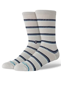 Multistripe Ribbed Crew Sock