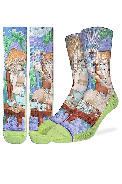 Mushrooms Steeping Humans Socks