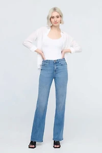No Sweat Denim High Rise Wide Leg