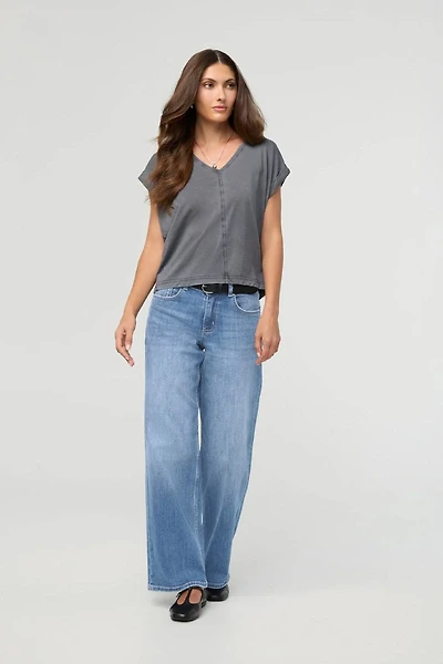 Performance Denim+ Mid Rise Loose Straight Jeans