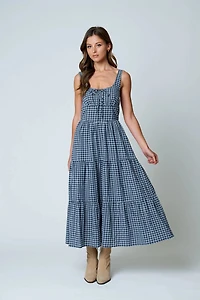 Plaid Midi Dress