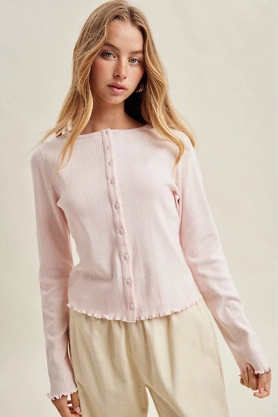 Pointelle Cardigan