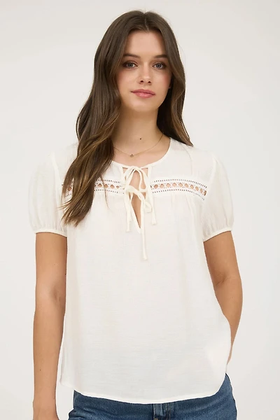 Promise Me Lace Trim Top