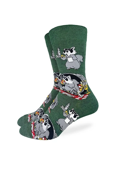 Raccoon Eating Trash Socks