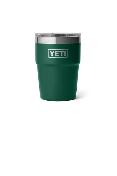 Rambler 16 oz Stackable Cup - Black Forest Green