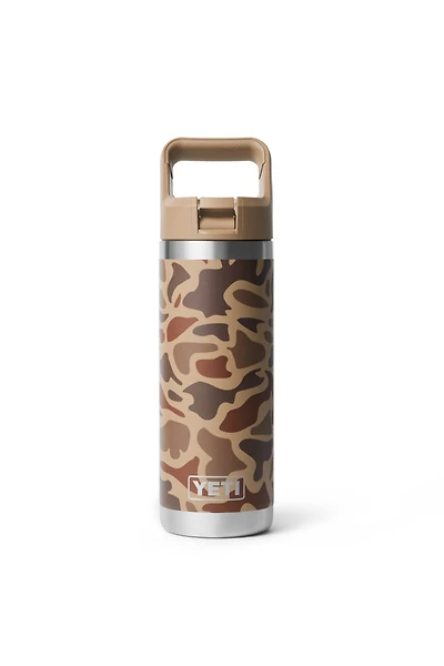 Rambler 18 oz Straw Bottle - Wetlands Camo