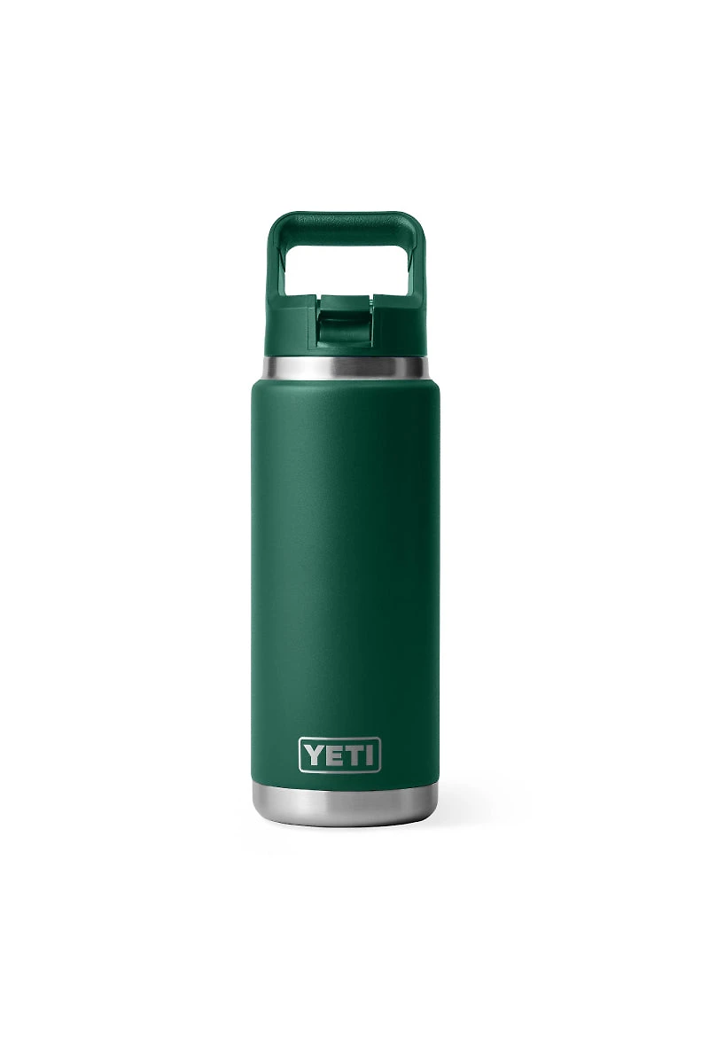 Rambler 26 oz Straw Bottle - Black Forest Green