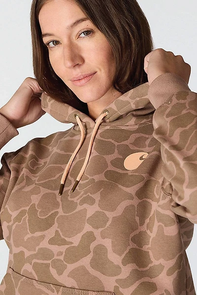 Relaxed Fit Midweight Logo Sleeve Printed Hoodie