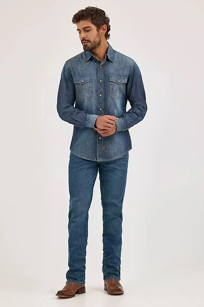 Retro Slim Fit Straight Jeans